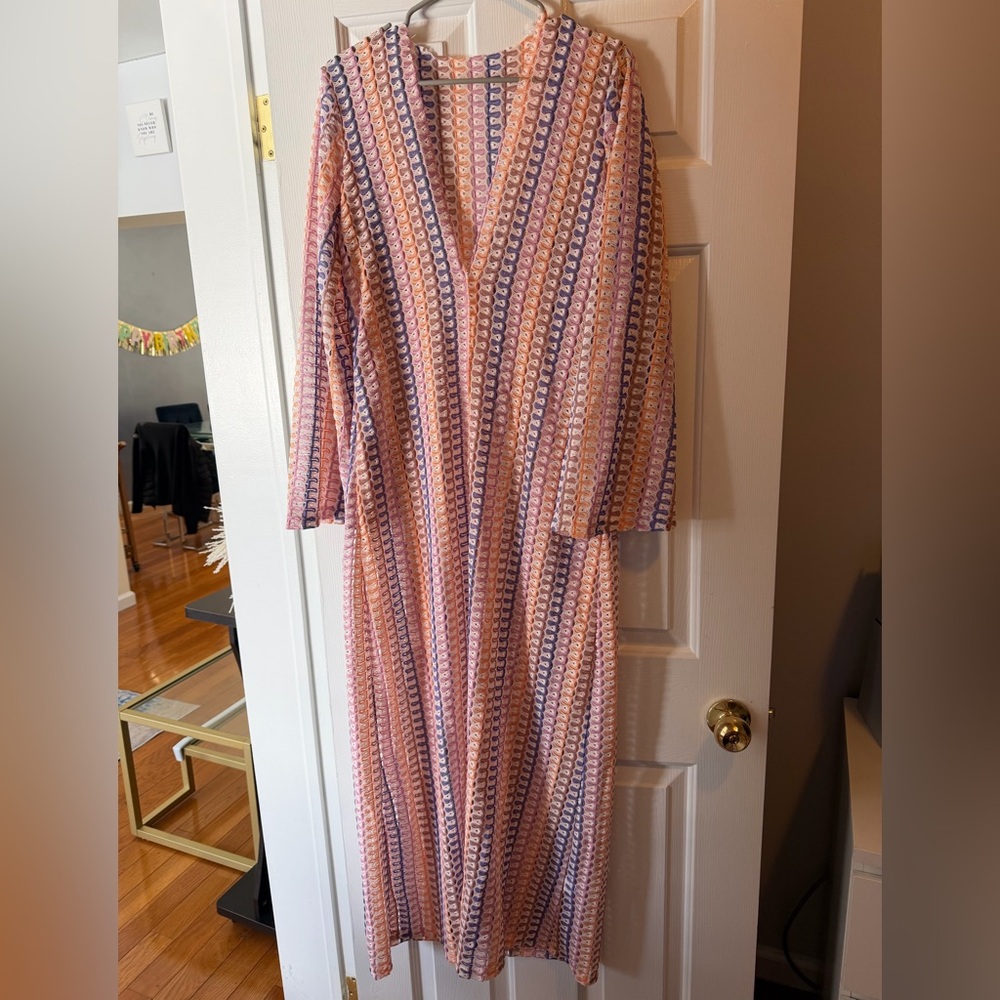 Colorful Geometric Patterned Long Dress